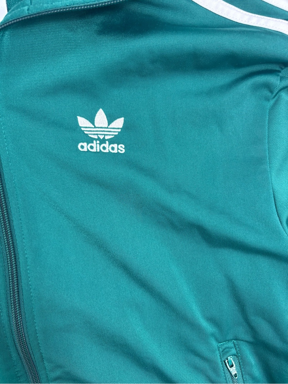 adidas Teal Green Three-Stripe Track Jacket and Pants - Picture 3 of 11